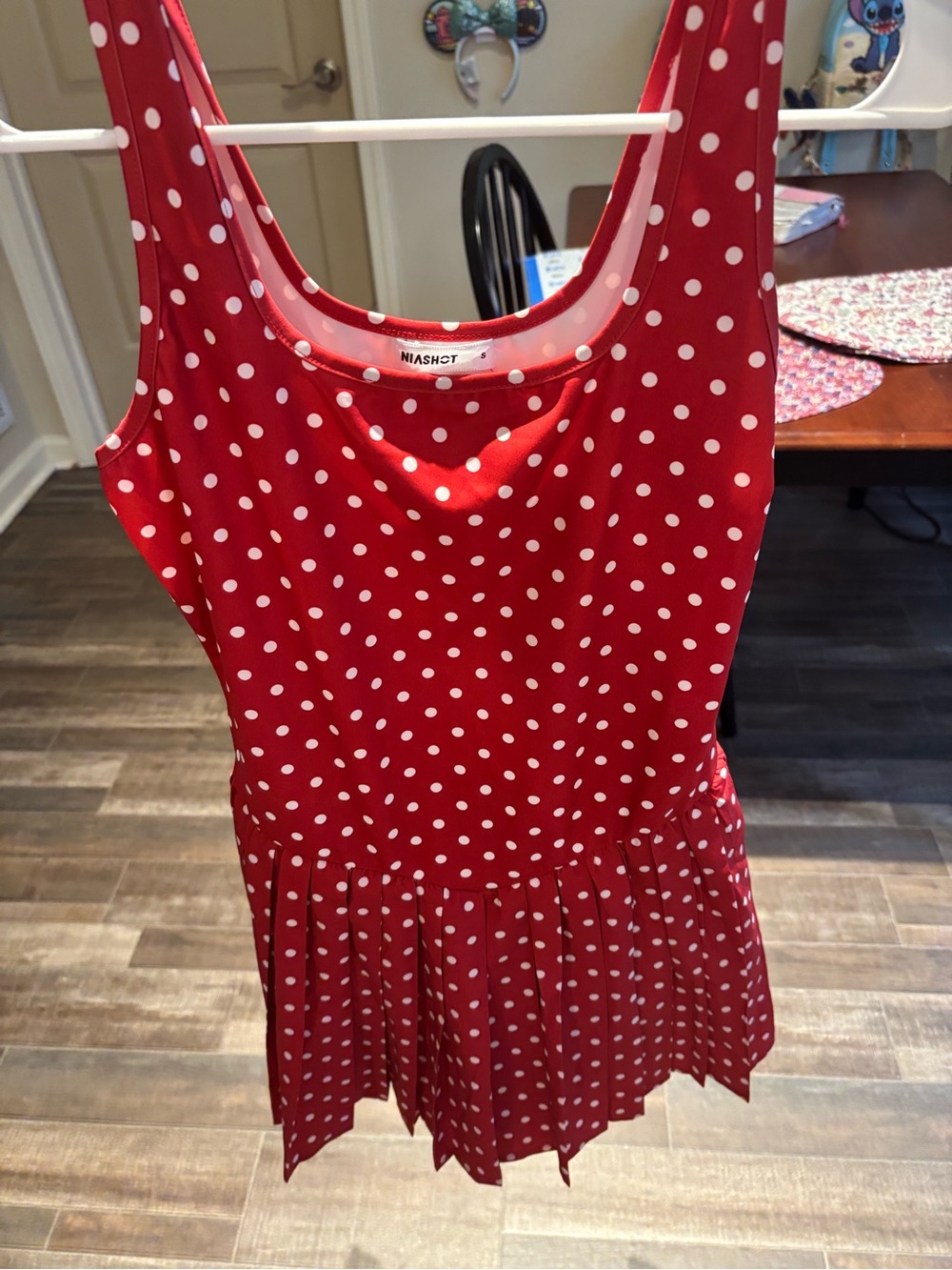 Red and White Polka Dot athletic Dress